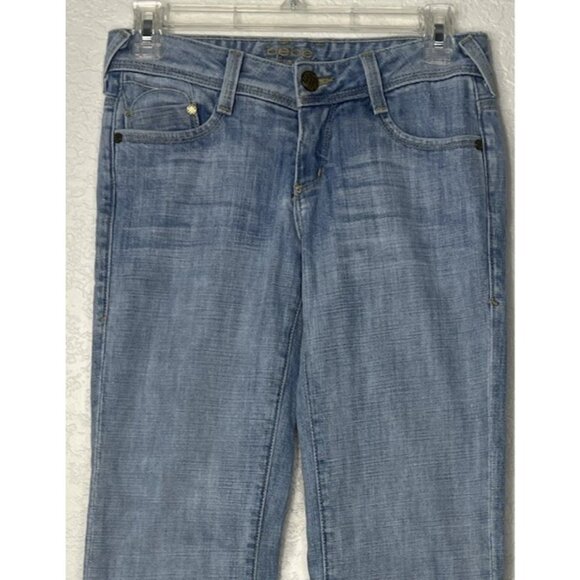 bebe Jeans Y2K Charlotte Bebe Sun Studded Women’s Sz 26 Made USA Low Rise - Picture 3 of 16